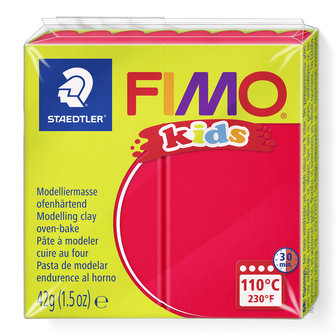 FIMO Kids klei - Rood (nr 2) klei blok
