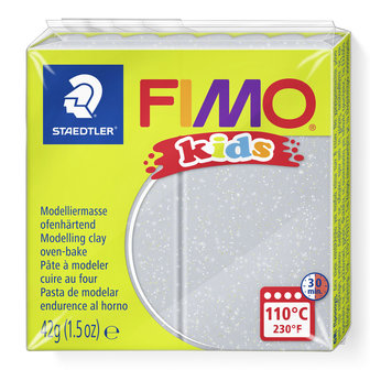 FIMO Kids klei - Zilver glitter (nr 812)