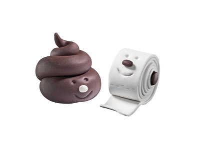 FIMO kleiset Drol & WC-rol - Drol en wc-rol van klei