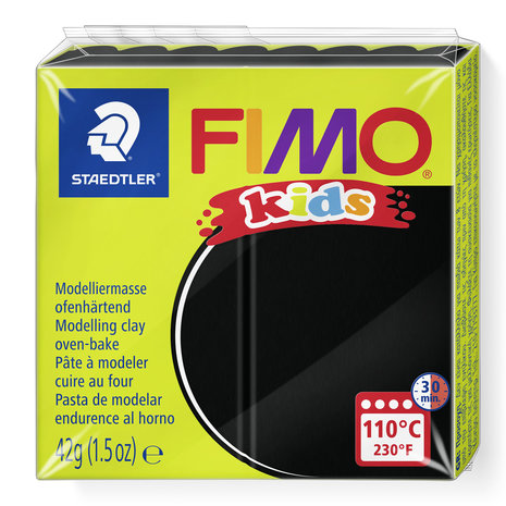 FIMO Kids klei - Zwart (nr 9)