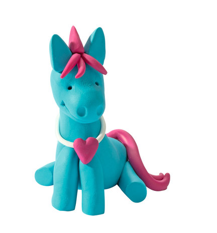 FIMO klei toolbox Pony - Turquoise paard