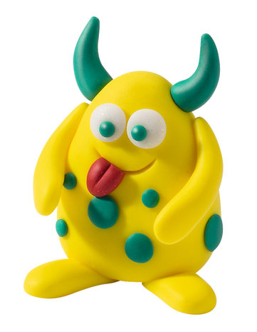 FIMO kleiset Monsters - Geel monster van klei